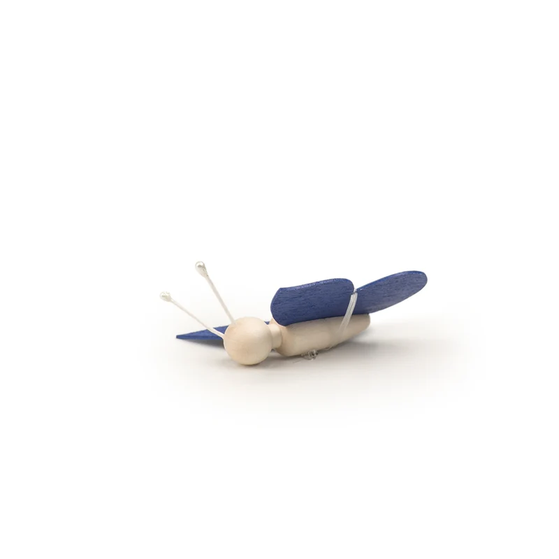 Mini-Schmetterling mit Faden blau
