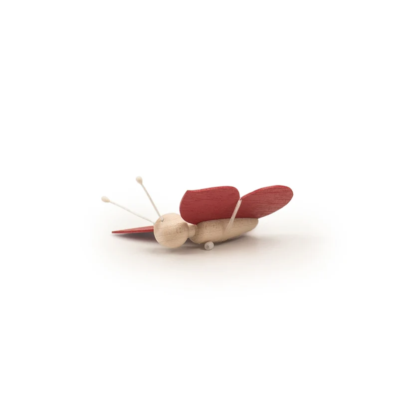 Mini-Schmetterling mit Faden weinrot