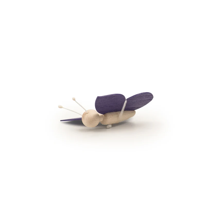 Mini-Schmetterling mit Faden violett