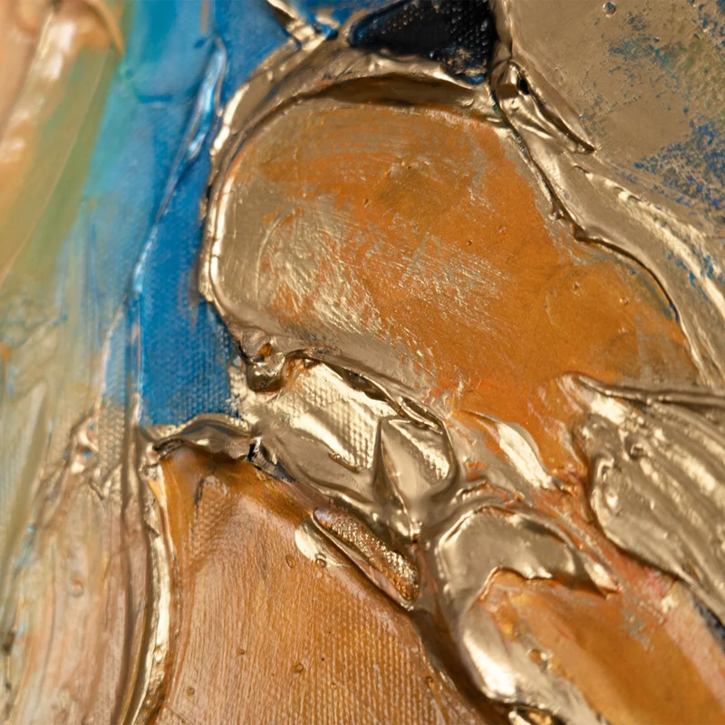 Handgemaltes Acrylbild mit Struktur und Rahmen – Abstrakte Kunst "Feenwalzer"