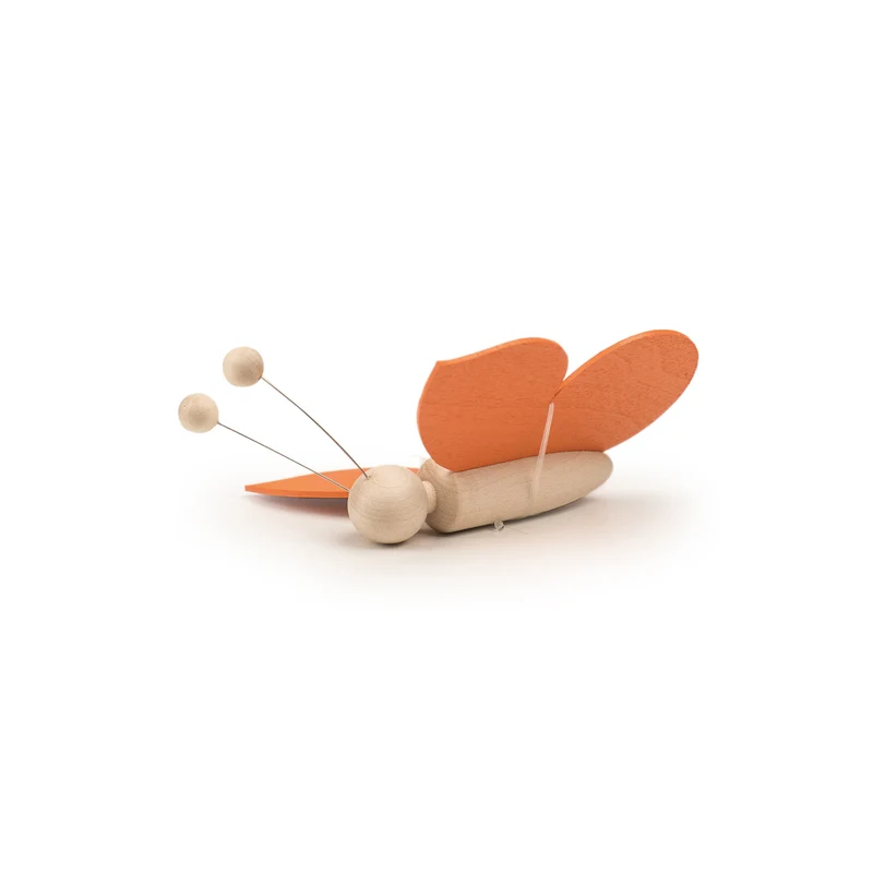 Schmetterling gross mit Faden orange