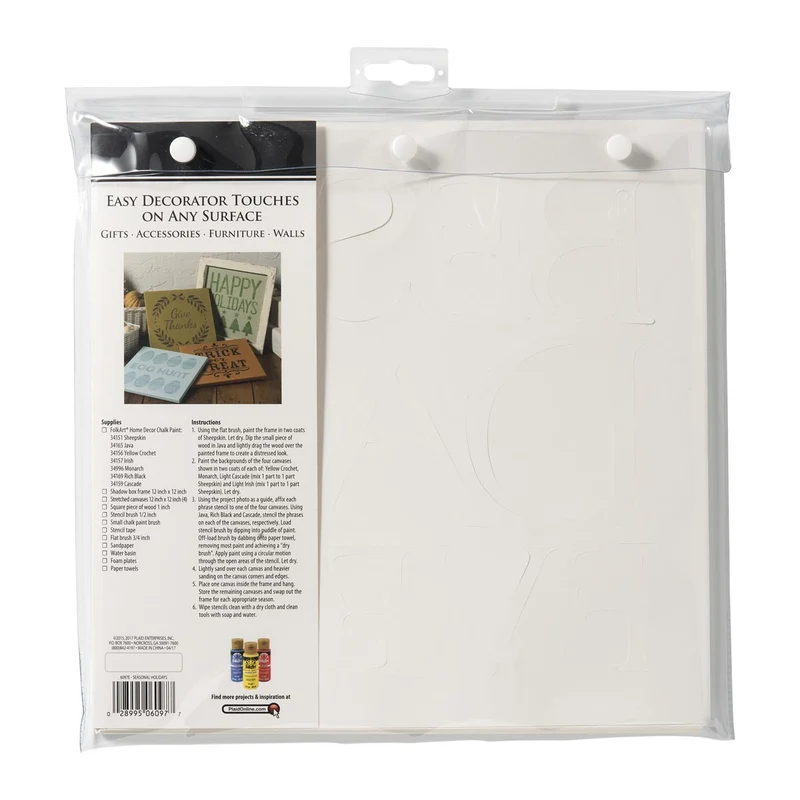 FolkArt - Stencil Pack Holiday 26 Piece 12 inch