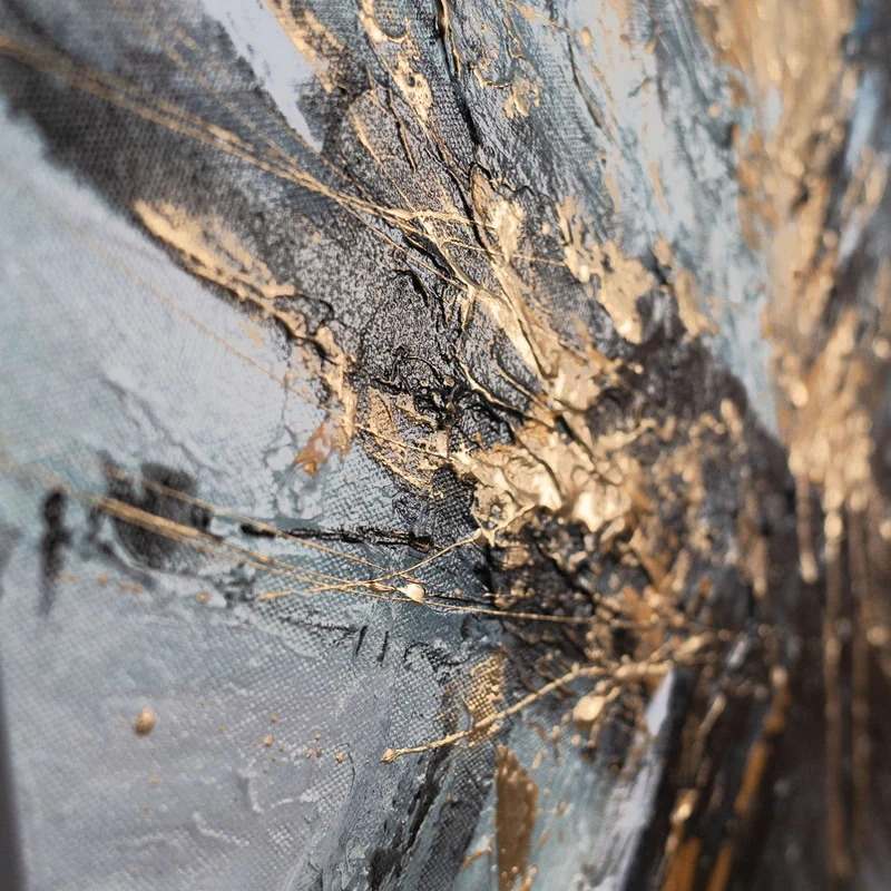 Handgemalte acrylbilder auf Leinwand abstrakt "Tierische Kraft" 115x50cm