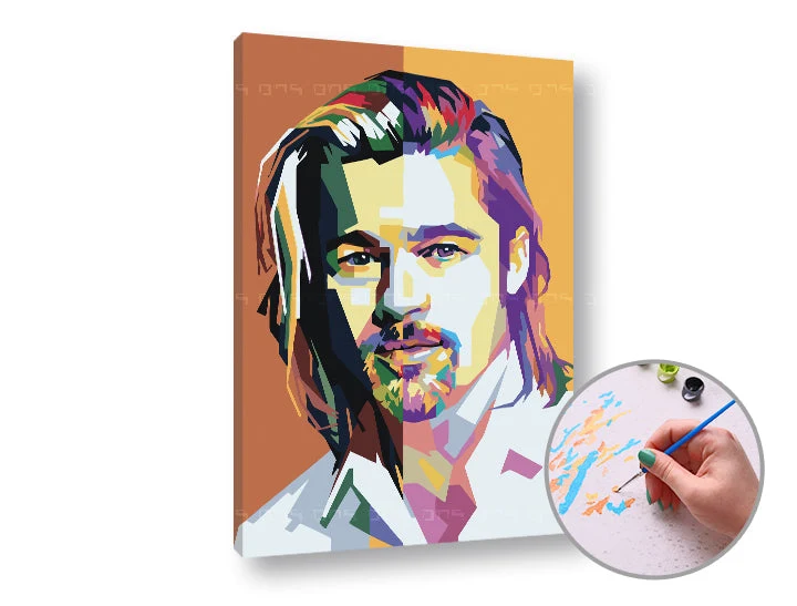 Paint by Numbers BRAD PITT | Low Difficulty