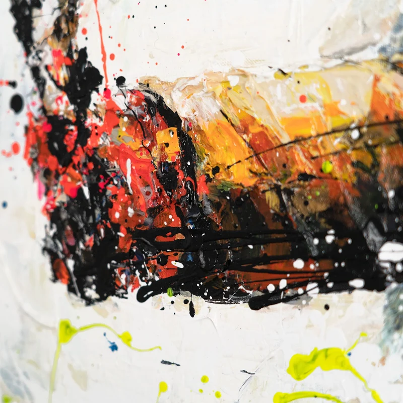 Modernes Acrylbild mit Gorilla - Handgemalte Gemälde "Gangster" für Wohnzimmer