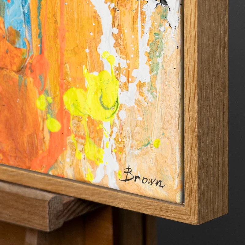 Modernes Acrylbild mit Gorilla - Handgemalte Gemälde "Gangster" für Wohnzimmer