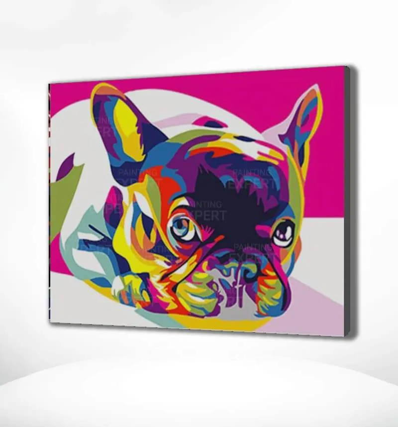 Malen nach Zahlen Bulldogge