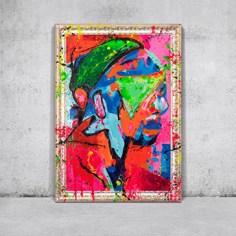 Handgemalte abstrakte Kunst – Moderne Wandbilder auf Leinwand „Farbe als Gefühl“