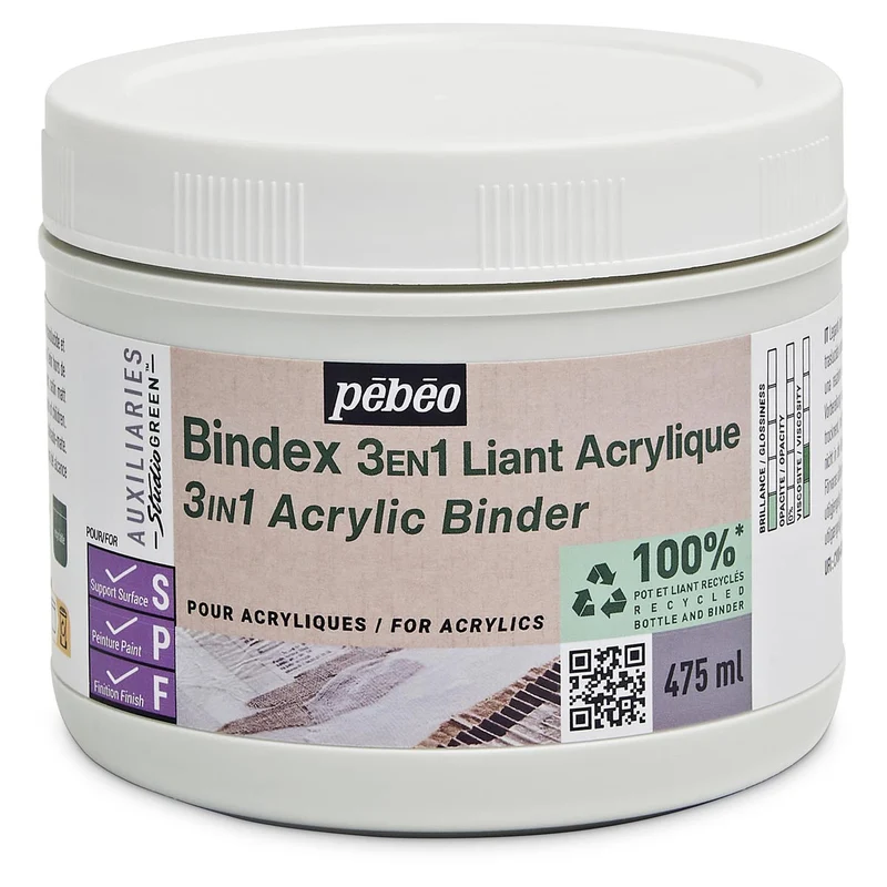 Pebeo - Bindex 3in1 Acrylic Binder Studio Green - 945ml
