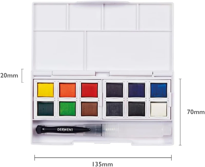 Derwent - Watercolour Paint Pan 12 Set