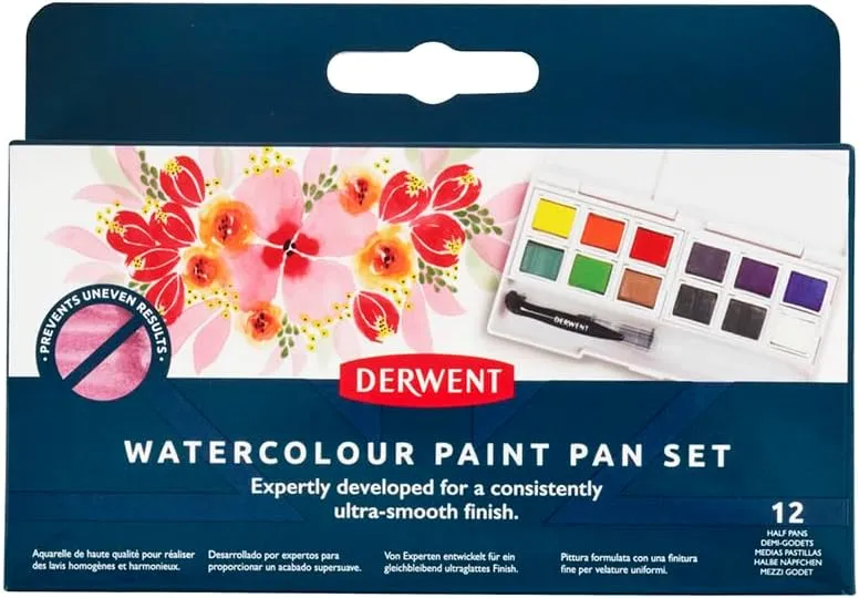 Derwent - Watercolour Paint Pan 12 Set