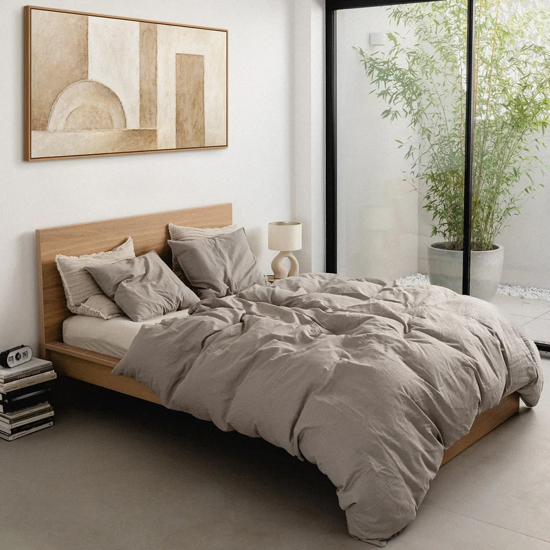 Handgemalte Gemälde auf Leinwand - Moderne Wandkunst für Wohnzimmer „Raum der Formen“