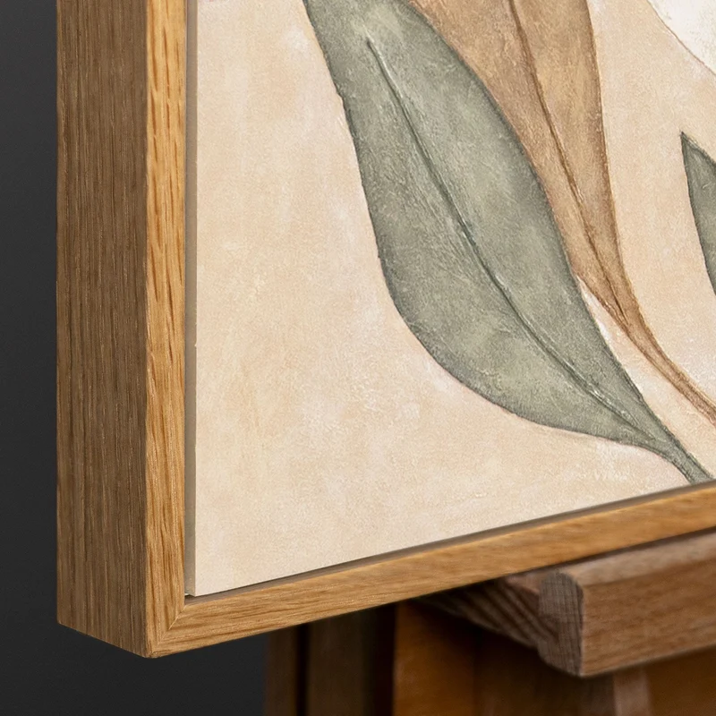 Abstraktes Leinwandbild „Tanz der Blätter“ – Handgemalte Wandkunst Naturmotiv