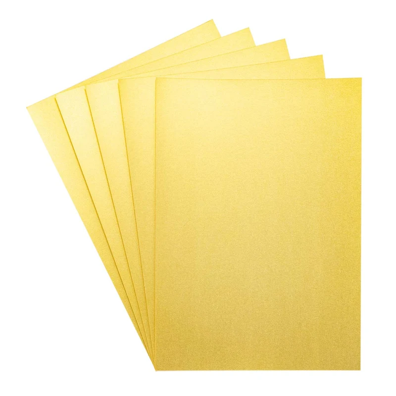 Crafter's Companion - Centura Pearl Effect - A4 Card 300gsm 10 Sheets - Pale Gold