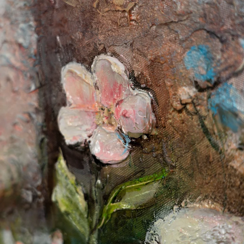 Rundes Acrylbild „Wolkenwunder" – handgemaltes Lamm mit Wolken, Ø 60–100 cm