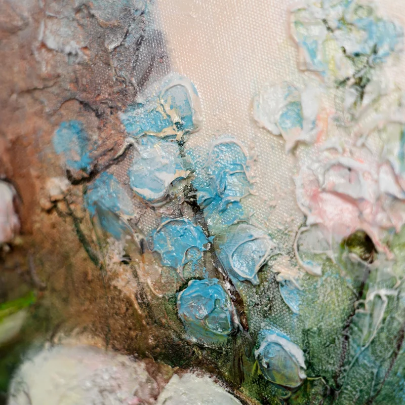 Rundes Acrylbild „Wolkenwunder" – handgemaltes Lamm mit Wolken, Ø 60–100 cm