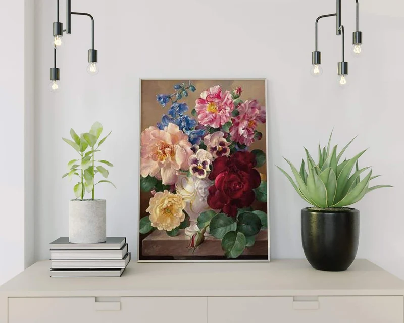 Malen nach Zahlen Porträt Blumen
