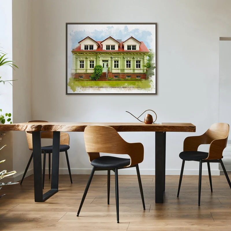 Handgemalte Hausportraits gemalt von Ihren Fotos | Hausgemälde Bild acryl Leinwand Handgemalt