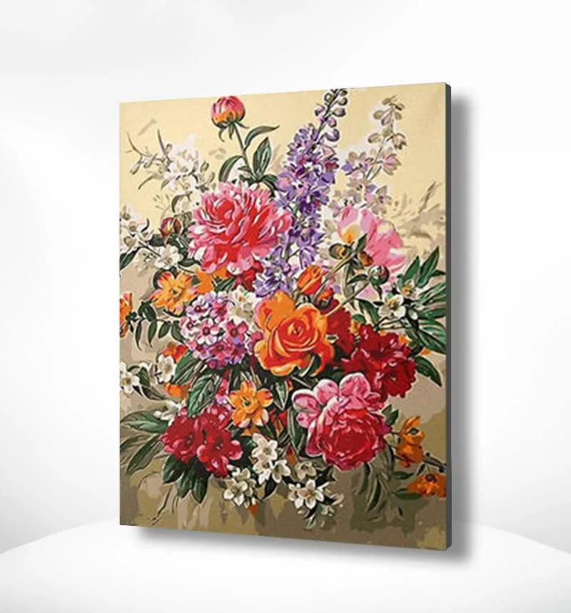Malen nach Zahlen Bunter Blumenstrauß