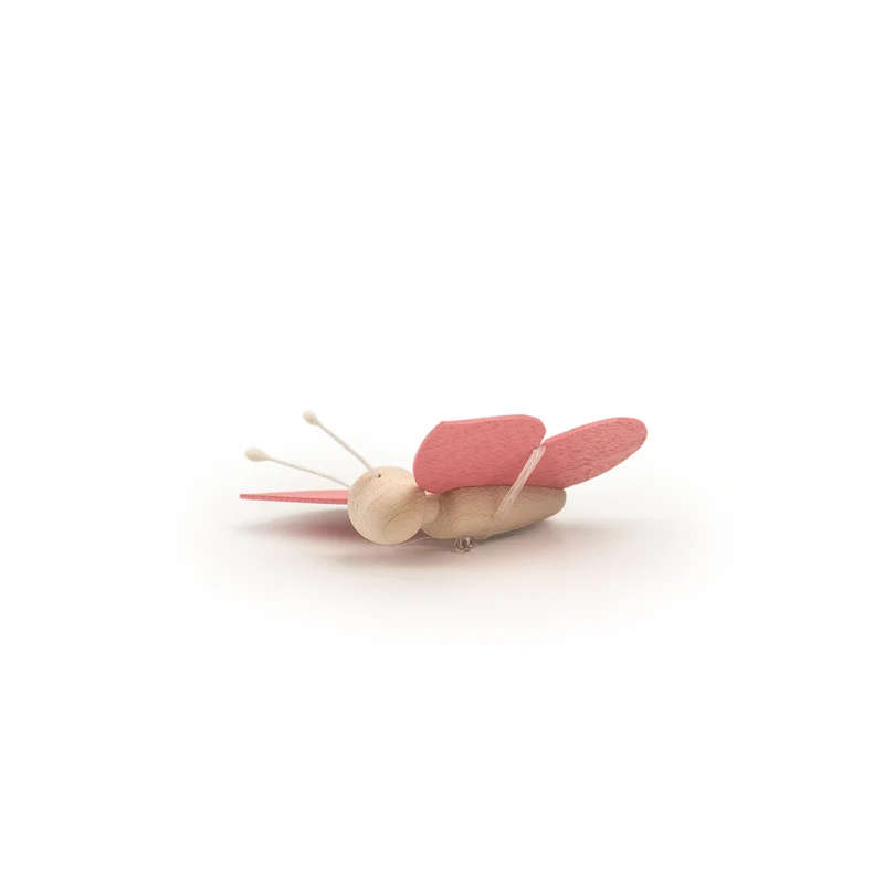 Mini-Schmetterling mit Faden pink hell