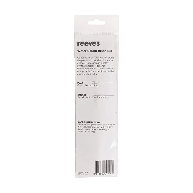 Reeves - Watercolour Brush set - Short Handle - 4x Brush Pack