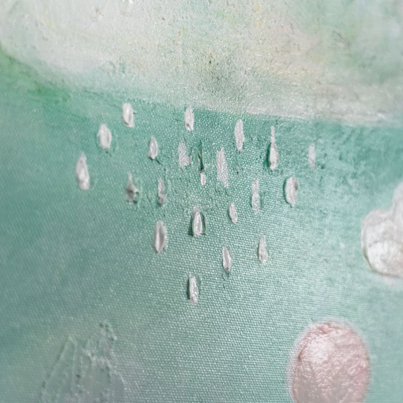Rundes Acrylbild „Dinosaurier" – handgemaltes Dino-Bild fürs Kinderzimmer, Ø 60–100 cm