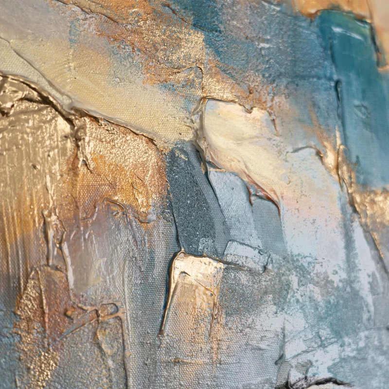 Acrylgemälde auf Leinwand "Sonnige Höhen" – Handgemaltes Wandbild mit Rahmen