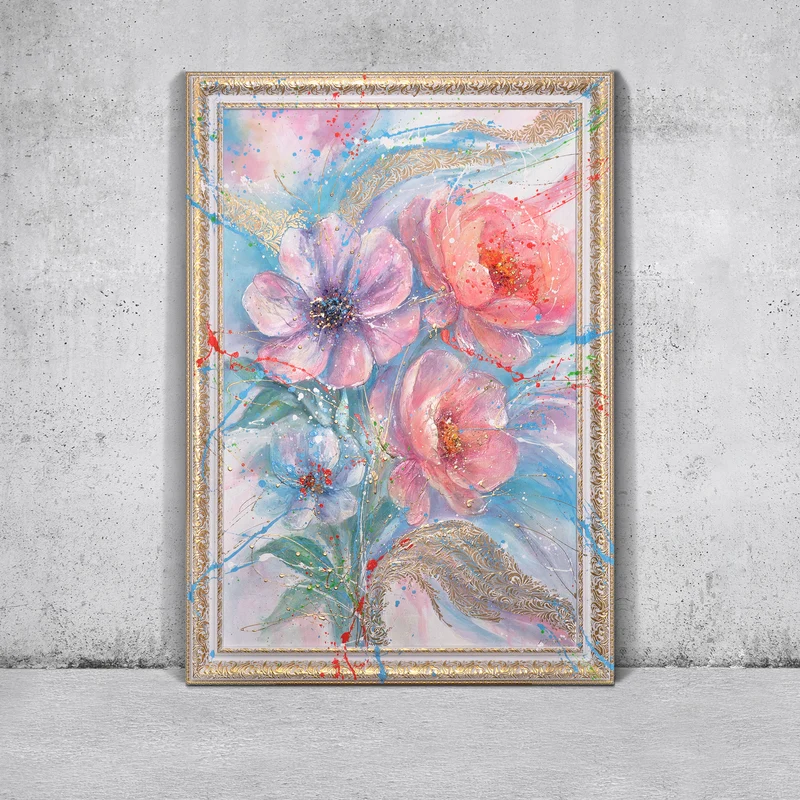 Farbintensive Wandkunst auf Leinwand – Gemälde "Melodie des Lichts"