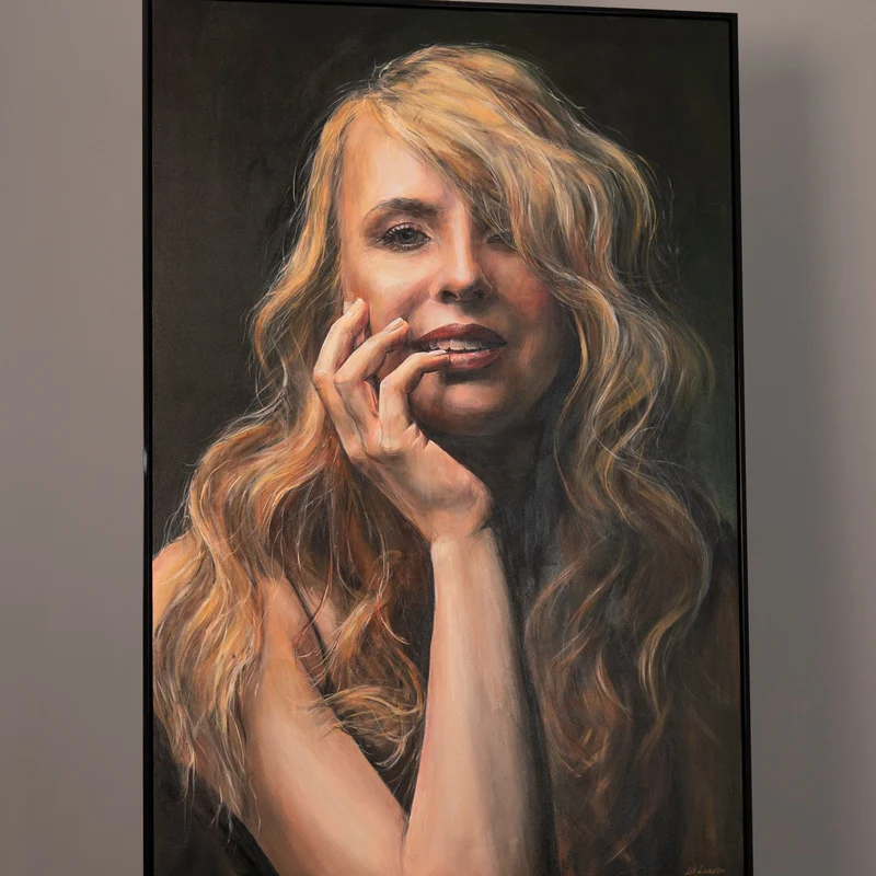 Portrait nach Foto Bild acryl Leinwand Handgemalt