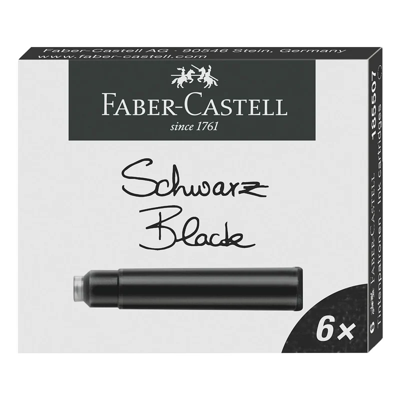 Faber-Castell Füllerpatronen schwarz 6er – Standard