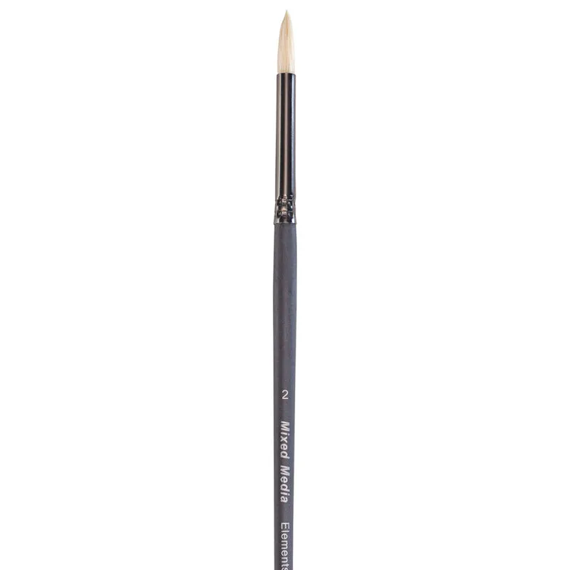 Elements - Mixed Media - Oil & Acrylic - Hog - Long Handle - Round 2