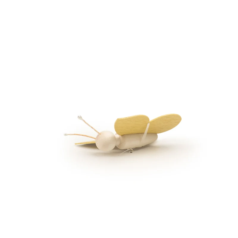 Mini-Schmetterling mit Faden zitronengelb