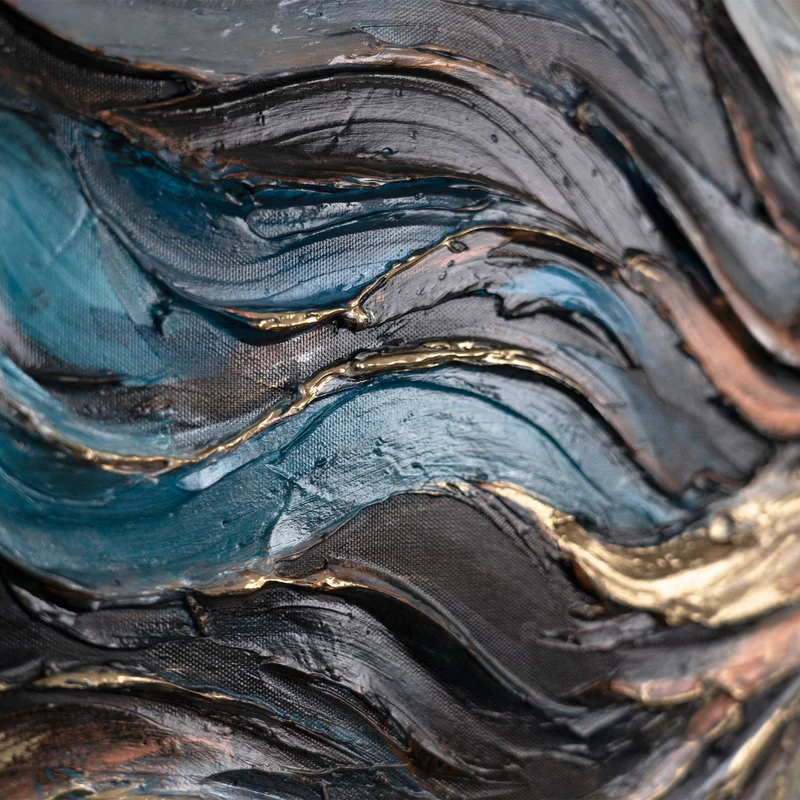 Acrylbilder auf Leinwand – Handgemalte abstrakte Kunst mit Löwenmotiv "Dynastie der Stärke"