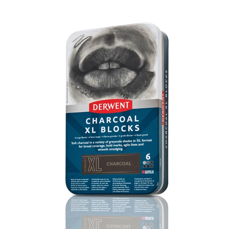 Derwent - Charcoal XL Blocks - 6 Tin