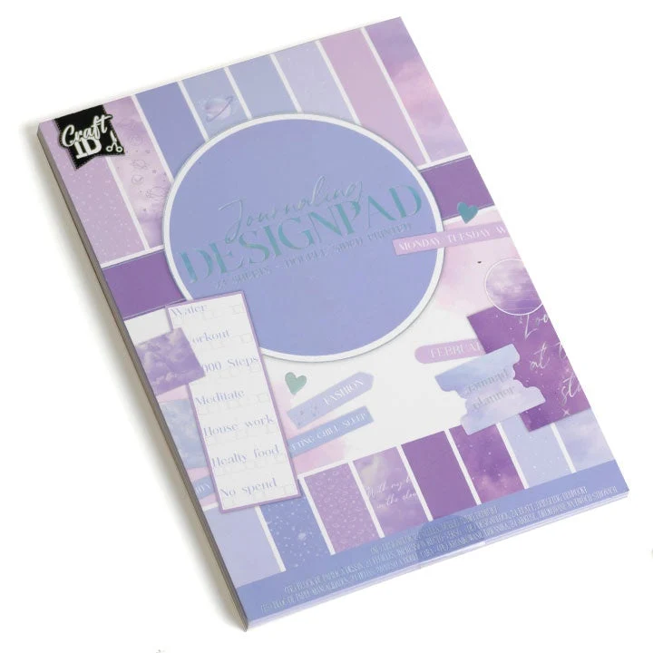 Scrapbooking Paper Pad, A5, 24 Sheets, Purple