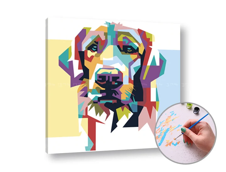 Paint by Numbers DOG LOVELY | Low Difficulty
