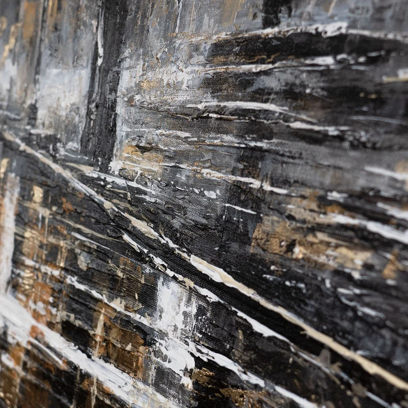 Handgemaltes Gemälde mit Goldakzenten "Zusammen gehen" 115x50cm