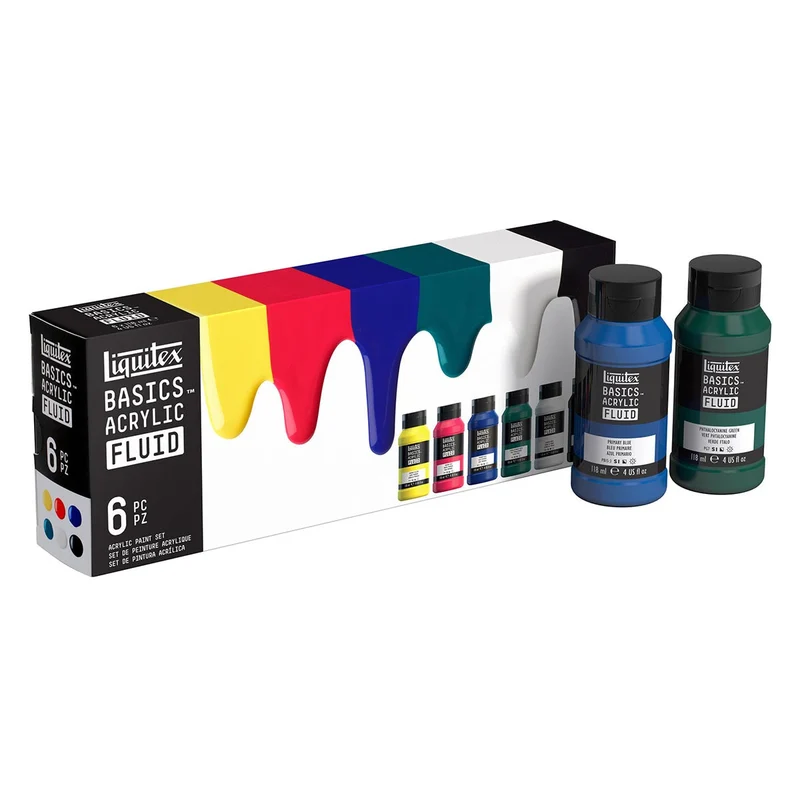 Liquitex Basics Fluid Acrylic Set 12 x 118ml