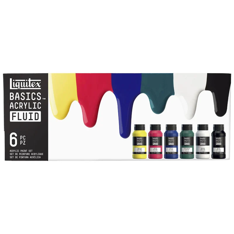 Liquitex Basics Fluid Acrylic Set 12 x 118ml