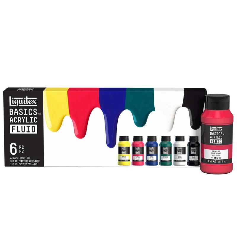 Liquitex Basics Fluid Acrylic Set 12 x 118ml