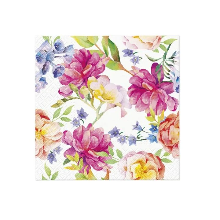 Decoupage Napkins - Orchid with Peony - 1 pc