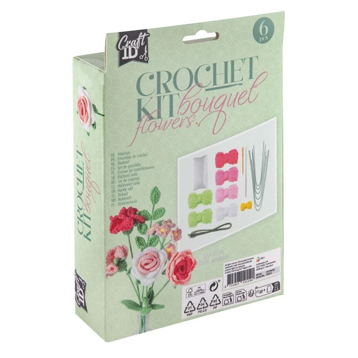 Crochet Set: Pink Bouquet