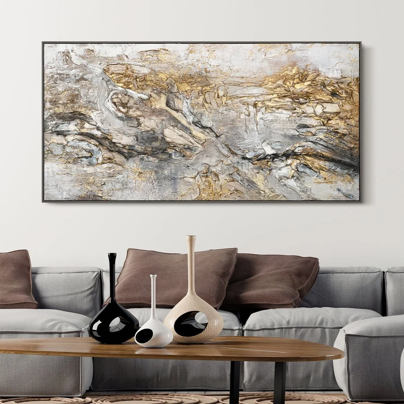 Gemälde Handgemalt „Glühen“ – Moderne Abstrakte Wohnung dekor
