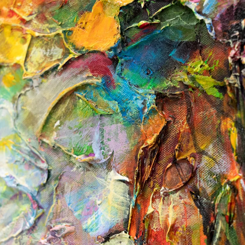 Gerahmtes Acrylbild "Romance" – Handgemalte Herbstkunst