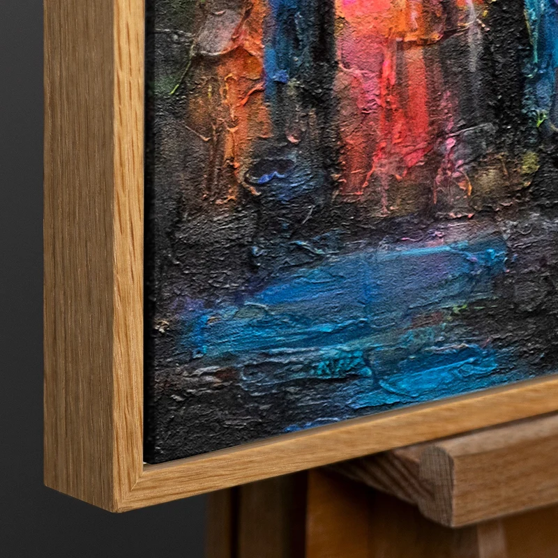 Gerahmtes Acrylbild "Romance" – Handgemalte Herbstkunst