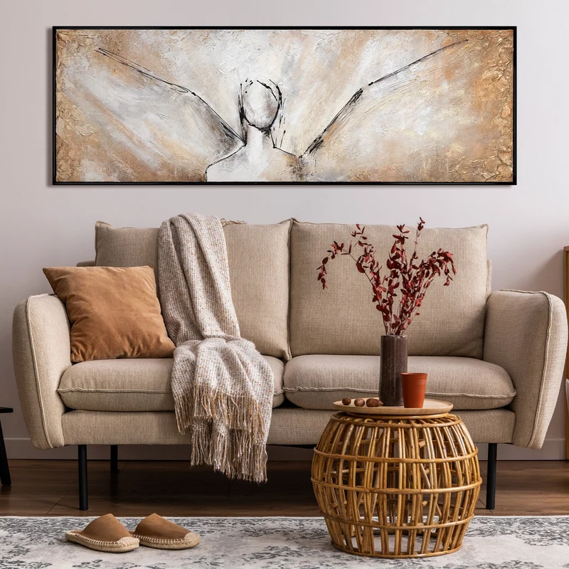 Modernes Acrylbild auf Leinwand handgemalt mit Rahmen "Schönheit"