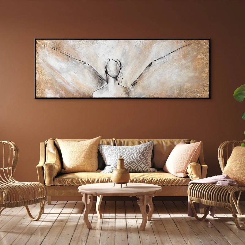 Modernes Acrylbild auf Leinwand handgemalt mit Rahmen "Schönheit"