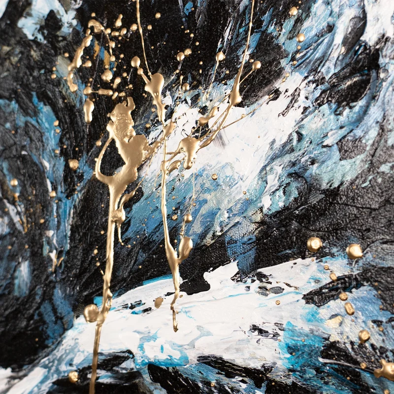 Moderne Acrylmalerei für Wohnzimmer "Die Kraft des Geistes" 115x50cm