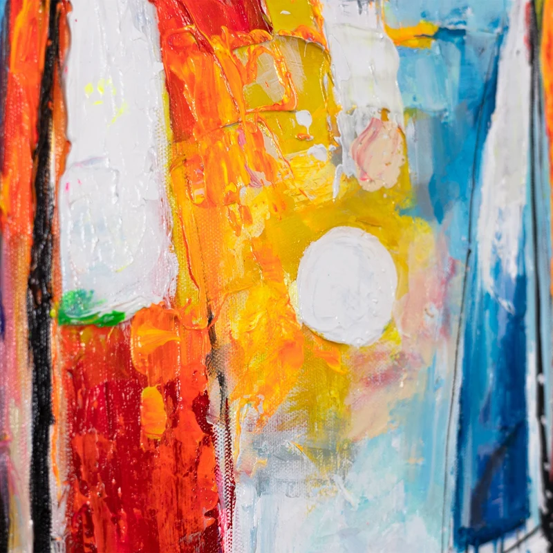 Abstrakte Gemälde "Glänzendes Meer" Segelboot-Wandkuns 115x50cm