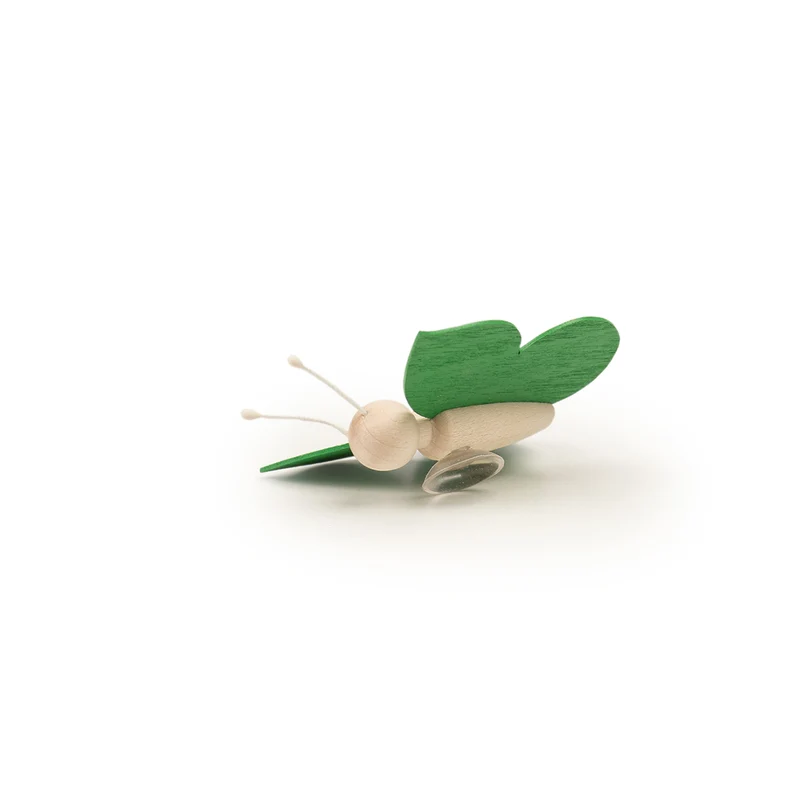 Mini-Schmetterling mit Saugnapf grün